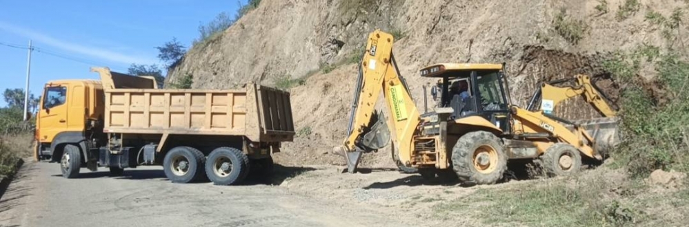 INICIAMOS LOS TRABAJOS DE MANTENIMIENTO VIAL EN LA VIA CARMELO - CANGONAMA